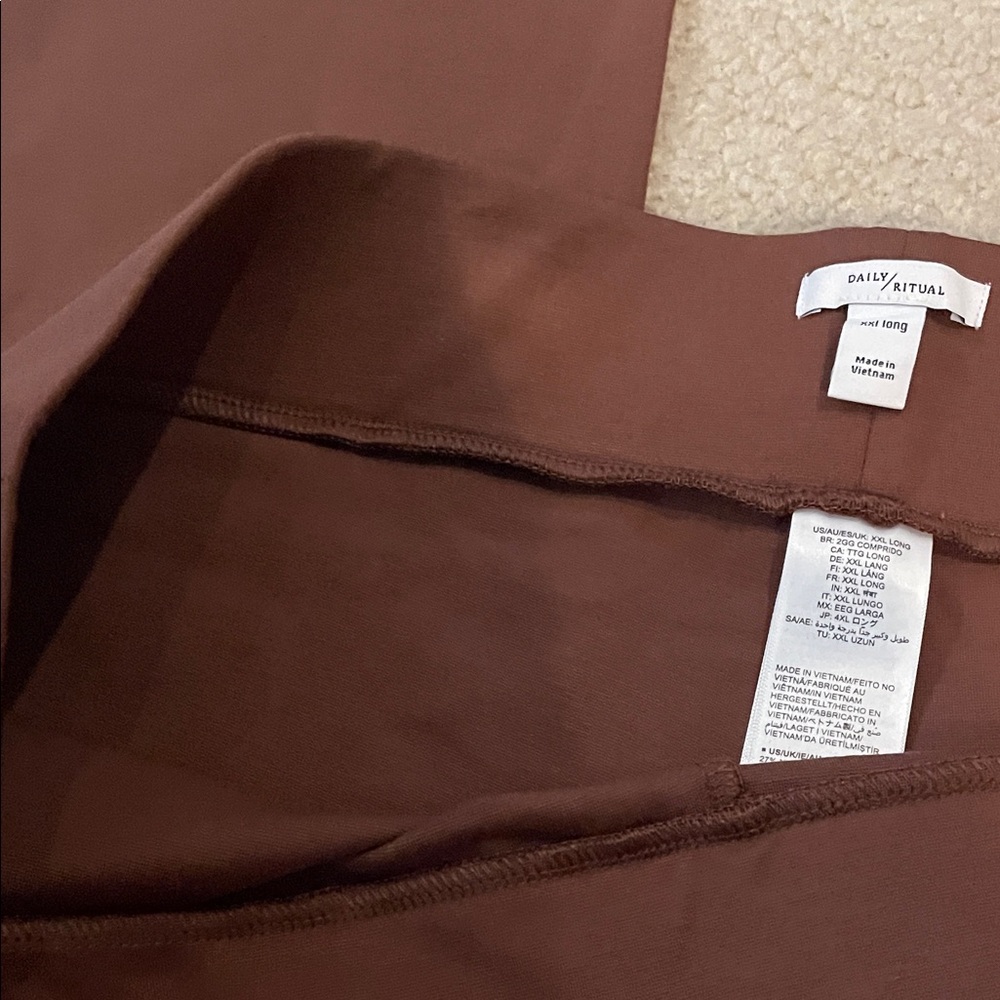 Daily Ritual Chocolate Brown Pants - Picture 3 of 5
